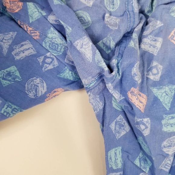 Vintage swim shorts permit large blue Cotton 90's print sku3134 - Picture 11 of 12